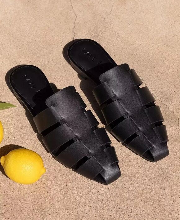 Katy Perry Collections Shoes - Katy Perry The Confidant Fisherman Square Toe Mule Black sandals Women’s 10 NEW